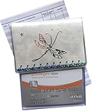 RFID Protected Blue Dragonfly Debit Card Holder with Register & Photo Insert