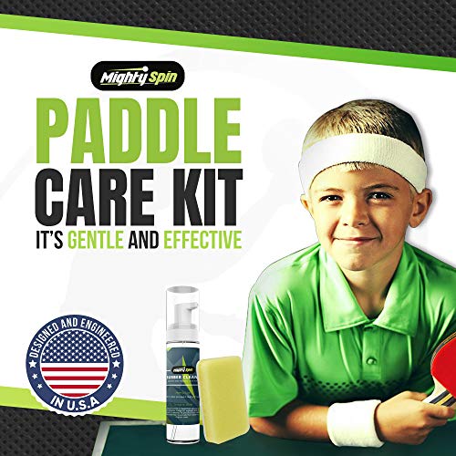 Natural Table Racket Cleaner - Ping Pong Paddle Cleaner - Keeps Table Tennis Racket Rubbers in Top Condition for Killer Spins - Bat Blade Racquet Care Kit (Cleaner Large)