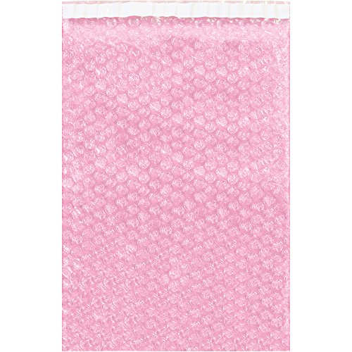 Poly Bag Guy Anti-Static Bubble Pouches, 8" x 11 1/2", Pink, 350/Case