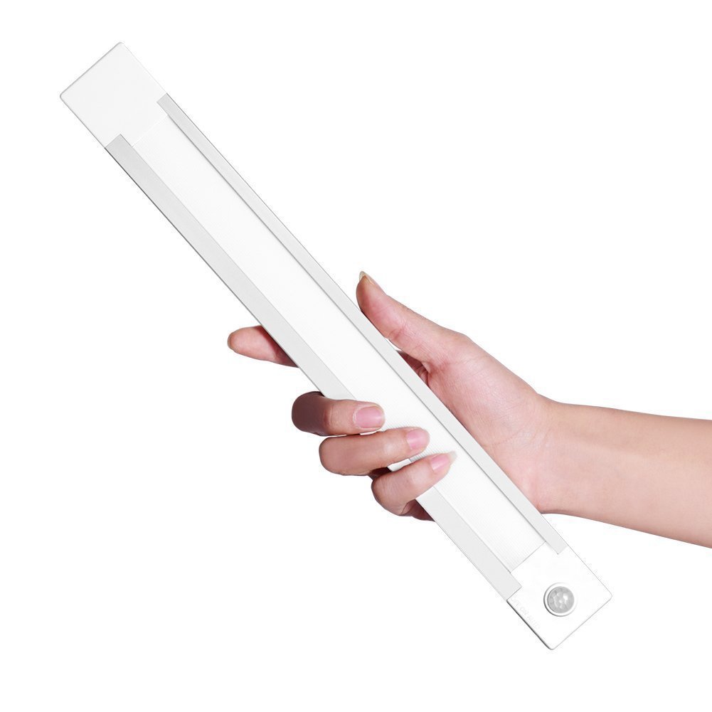 LED Schrankbeleuchtung, Homore Motion Sensor Licht, 56 LED 2250 mAh Aufladbar Schrankleuchte mit Bewegungsmelder, Unterbauleuchte Nachtlicht für Schrank Treppe Küche Closet unter Zähler Garage usw.