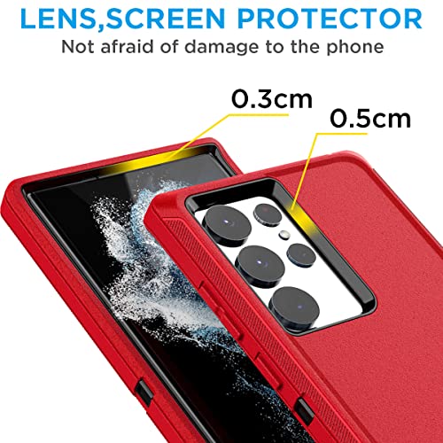 AICase for Samsung Galaxy S23 Ultra Case, with Screen Protector Rugged