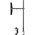 Extra Tall Monitor Mount, Tall Monitor Mount, Tall Monitor Arm, Adjustable Monitor Arm, VESA Stand for 1 Screen, up to 47 inch Pole, Single Monitor Mount, Extra Long Single Monitor Stand