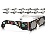 Solar Eclipse Glasses - CE and ISO Certified Safe Shades for Direct Sun Viewing - Viewer & Filter - Made in USA (12 Pack) - Astronaut