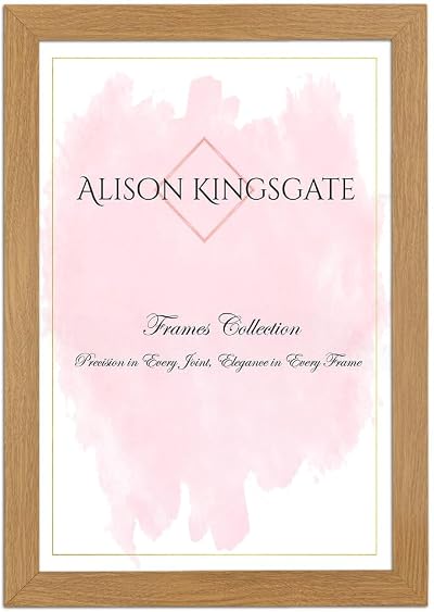 Alison Kingsgate Sleek A5 Picture Frame - Oak Wood, Perspex Front