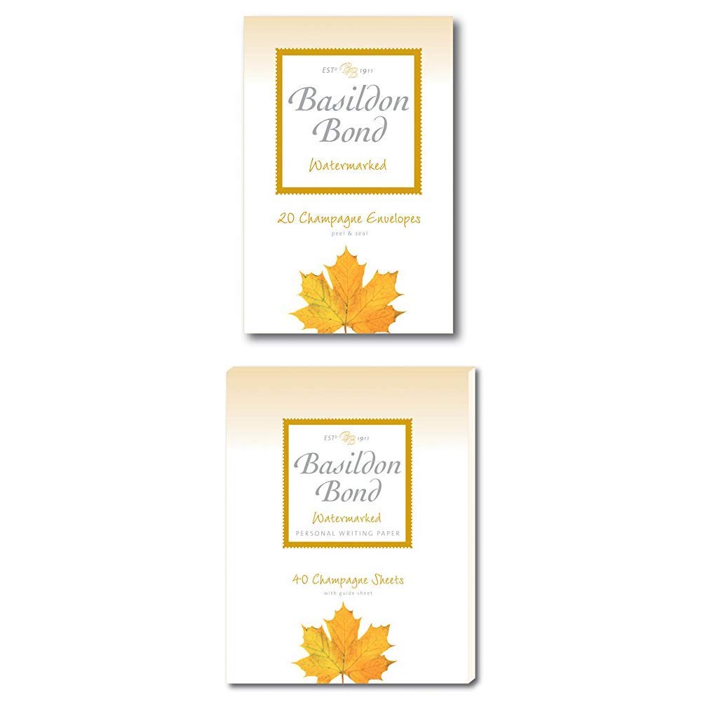 Basildon Bond Duke Peel and Seal Envelopes with Writing Pad (40 Sheets) - Champagne