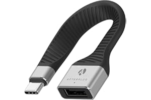 Afterplug Short USB-C to USB-A OTG Adapter Cable, 5 inch, 10Gbps, USB-C to USB-A Female, Thunderbolt 3/4/5 & USB4 Compatible, for iPhone 17 Series, MacBook, iPad, Galaxy S25 and More