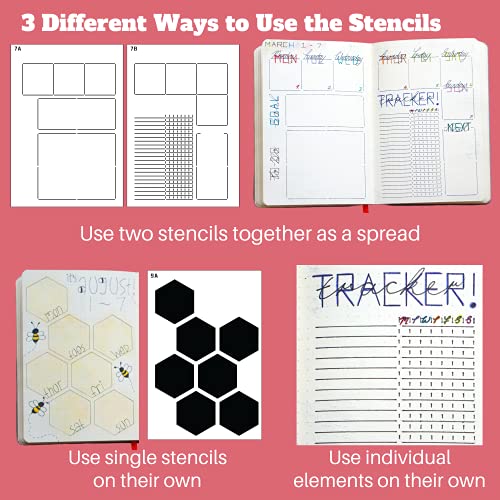 Speedy Spreads Journal Stencils (Weekly Layouts 3) x6 Stencils for