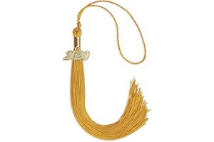 Endea Graduation Single Color Tassel with Gold Date Drop (Gold, 2020)