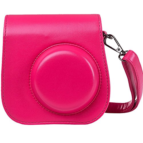 SAIKA Protective Case for Fujifilm Instax Mini 9 Instant Camera. Also Fits the Mini 8 and Mini 8+ Camera - Pomegranate Red