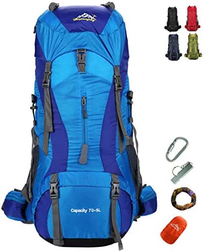 caxece 50L/70L/75L Mountaineering Backpack Outdoor Lightweight Bicycle Backpack Climbing Hiking Backpack Travel Sports Daypack Camping Trekking Backpack with Rain Cover Waterproof
