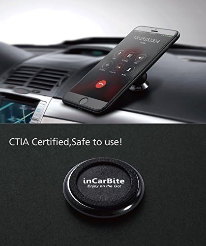 inCarBite Atom Magnet Dash Mount for Cell Phone (Jet Black) for in-Vehicle use