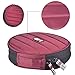BUBM Portable Round 32 CD Disc Storage Case Bag Heavy Duty CD/DVD Wallet for Car, Home, Office and Travel (Red)