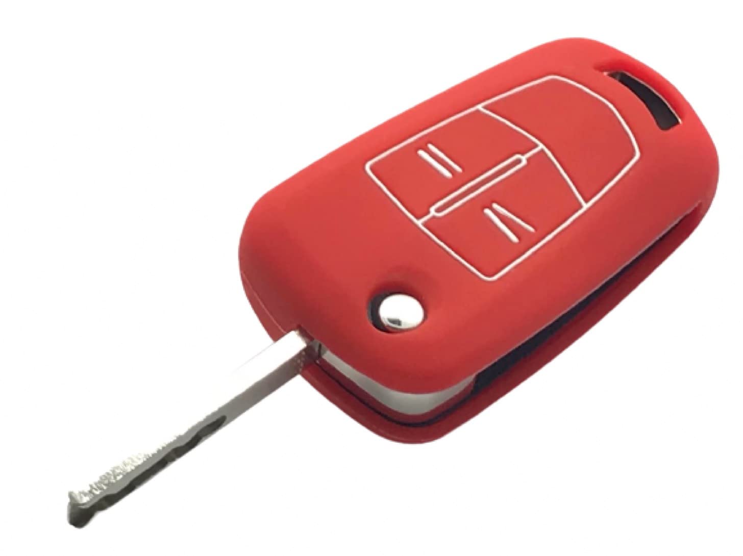 Nordecco - SILICONE KEY FOB PROTECTOR CASE FIT FOR OPEL VAUXHALL CORSA SRI ASTRA VECTRA MERIVA ZAFIRA 2/3 Button (Red)