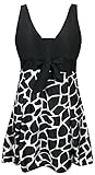 DANIFY Women's One Piece Bathing Suit Tankini Swimdress Cover Up Swimsuit