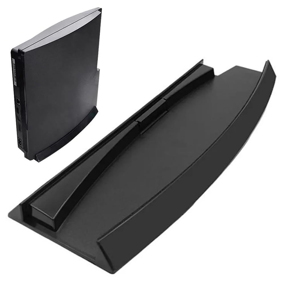 KlsyChry Stand for PlayStation PS3 Slim (2000 or 3000 Series) Compatible Holder Vertical Stand Mount – Black