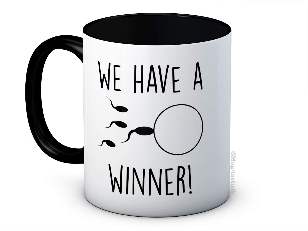 We Have a Winner - Pregnancy Announcement, Reveal to Husband, Funny Baby Announcement Gift Ceramic Coffee Mug