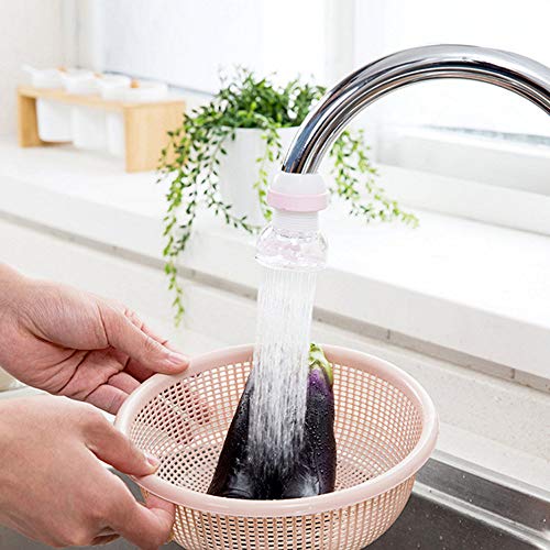 2 Pack Kitchen Water Filter Splash Shower Tap Water Spray Water Saver 360 Rotating Faucet Water Filter Telescopic Water-Saving Nozzle with Filter Faucet Fits Standard Faucets No-Cracking No-Leakage - Thumbnail 6
