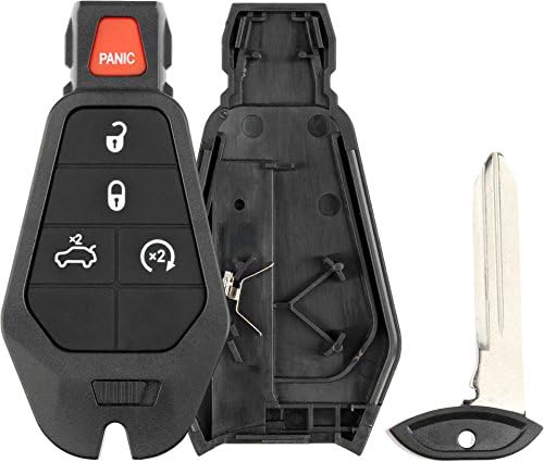 KeylessOption Keyless Entry Remote Car Key Fob Shell Case Cover Button Pad HEAVY DUTY for Chrysler 300 Challenger Charger Durango