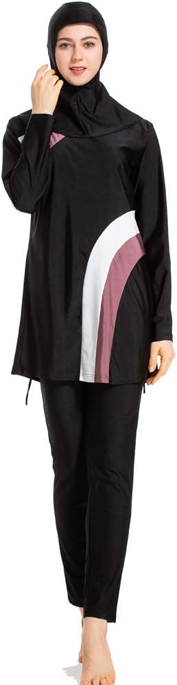 Women Full Cover Muslim Swimwear - Modesty Swimsuit with Islamic Hijab Burkini Swimming Costume Sun Protection
