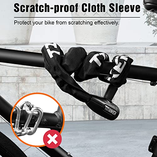 Titanker Bike Chain Lock, Security AntiTheft Bike Lock Chain Bicycle