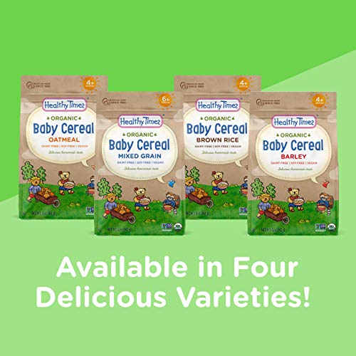 Healthy Times Organic Whole Grain Oatmeal Baby Cereal, 8 Ounce (Packaging May Vary)