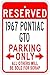 1967 67 PONTIAC GTO Aluminum Parking Sign - 10 x 14 Inches