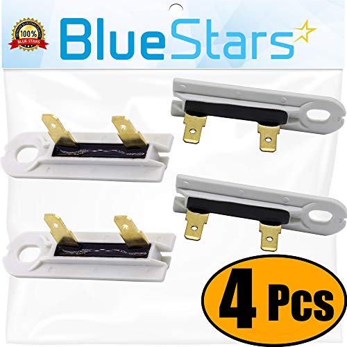 3392519 Dryer Thermal Fuse - DIY Replacement Part by Blue Stars - Exact Fit for Whirlpool & Kenmore Dryers - Replaces 3388651 694511 80005 WP3392519VP - PACK OF 4
