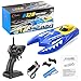 Teeggi Remote Control Boats Toys for Pools and Lakes - H128 Mini RC Boats for Kids or Adults, Self Righting High Speed Boat Toys 1/47 2.4GHz Dual Motors 15km/h Super Speed Ship Speedboat Electric