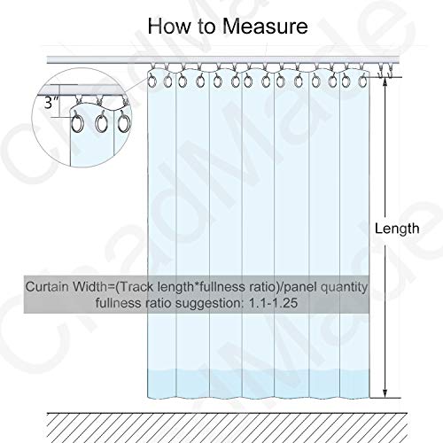 ChadMade Room Divider Ceiling Track Set with Hooks, X-Large Size for Space 12ft - 18ft Wide, Easily Cut to Size