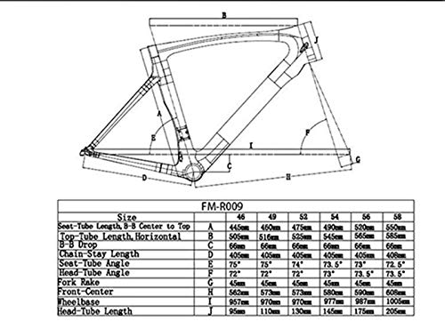 Carbon Road Bike Frame Chinese Carbon Road Frame Cycling Bicicleta Road Bicycle Frame with Fork Seatpost (Black Matte, 58cm) - Thumbnail 3