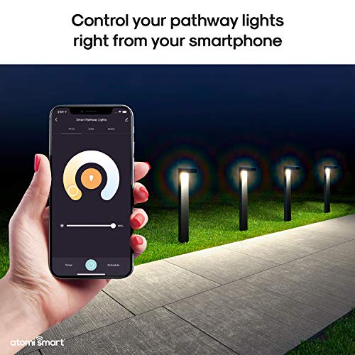 atomi smart WiFi LED Pathway Lights 4 Pack Starter Kit,