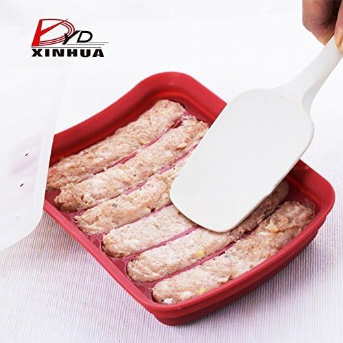 DIY Sausage Making Mold by Huaxing, Original Design Food Grade Silicone (Color: Red)