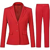 YUNCLOS Women’s Formal Two Piece Office Lady Suit Set Work Blazer Jacket Pant