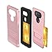 Samsung Galaxy J7 Perx Case, Galaxy J7 Sky Pro / J7V 2017/J7 Prime/Halo Case with Screen Protector,AnoKe[Card Slots Wallet Holder]Kickstand Plastic TPU Shockproof Case For Galaxy J7 2017 KC1 Rose Gold