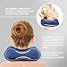 Jerrybox Fastest Inflatable Neck Pillow with 2 Airbags, Travel Neck Support Pillow for Airplanes, Soft Portable Flight Pillow with Packsack (Bone Shaped, Blue)