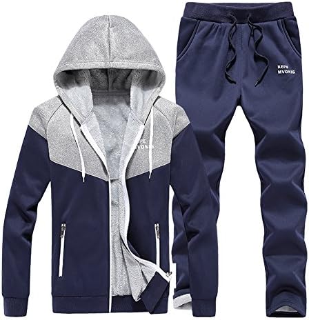 Zaquarius Men's Men's Athletic Jogging Sports Sets Casual Sweat Suit Running Tracksuit Yellow M/38