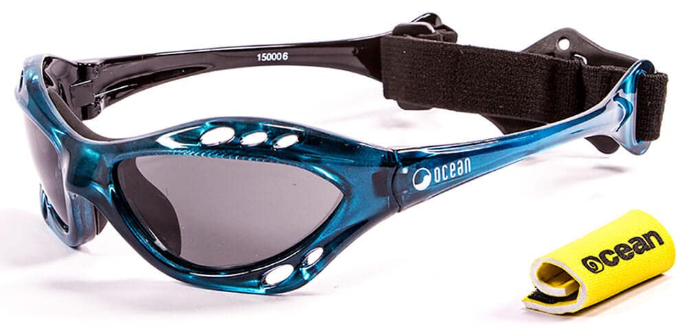 OceanGlasses - Cumbuco - Polarized Sunglasses - Frame : Transparent Blue - Lens: Smoked (15000.6)