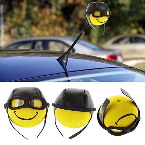 Huilier Car Styling Yellow Funny Cartoon Doll Antenna Balls Plush EVA Foam Aerial - Thumbnail 2