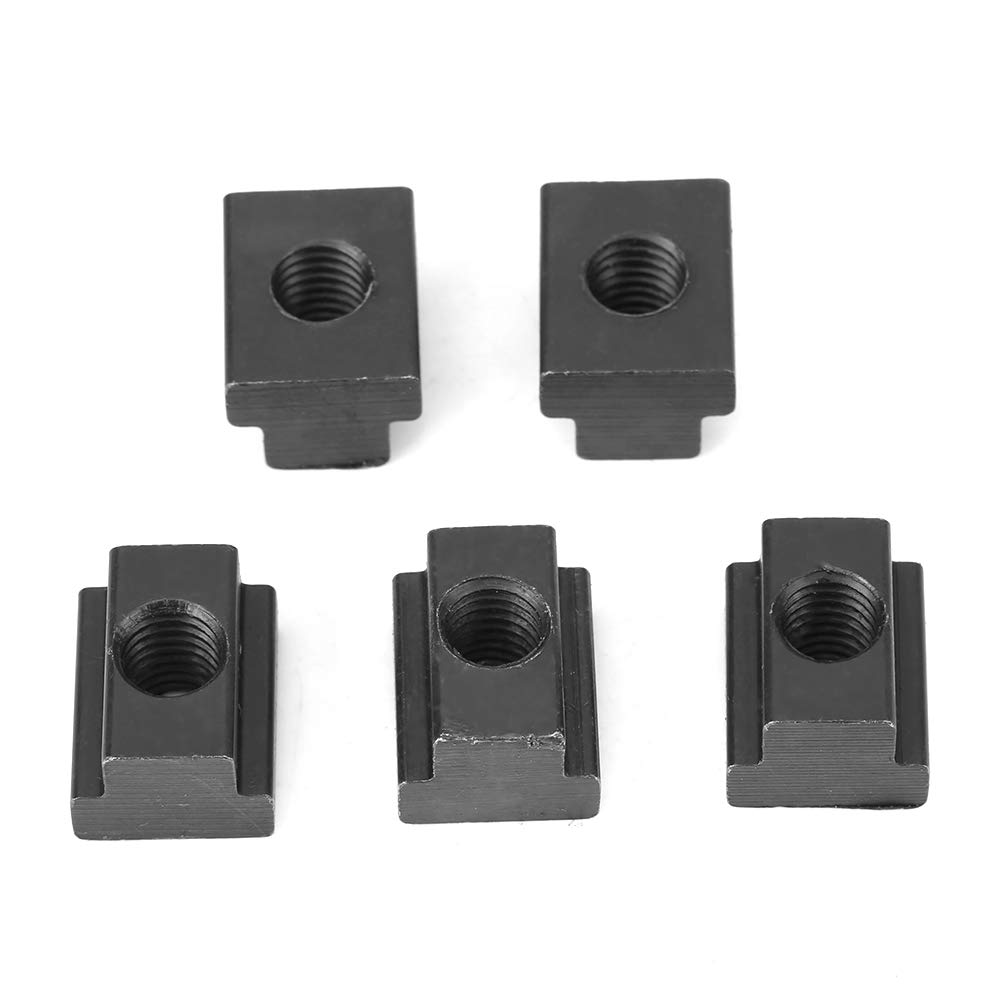 M10 T-Slot Nuts 5pcs Black Oxide Finish T Slot Nuts Threads Fit Into T-slots In Machine Tool Tables