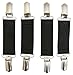 N'Ice Caps Baby and Kids Strong Stainless Steel Mitten Clips 2 Pair Pack (One Size, Black/Black)