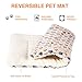 Mora Pets Cat Bed Dog Crate Pad Ultra Soft Pet Bed with Cute Star Print Washable Crate Mat for Small Dogs and Indoor Cats Reversible Fleece Dog Kennel Pad Cat Carrier Mat 14 x 17.5 inch Brown