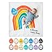 lulujo Baby First Year Milestone Blanket and Cards Set, A Dream Come True
