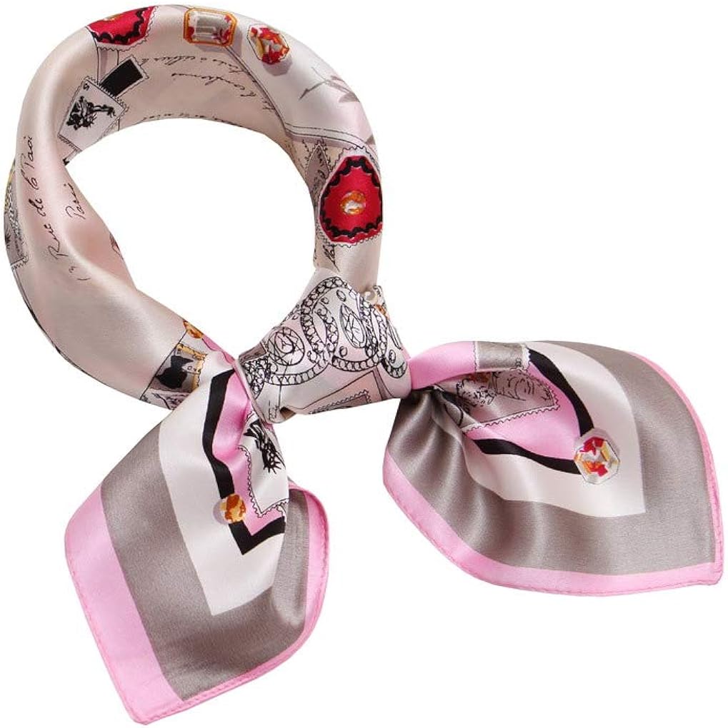 Sciarpa In Raso Donna 50x50cm - Fazzoletto Da Collo Elegante - Multi Colore - Per Tutte Le Stagioni