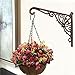 Cast Iron Plant Hook Hanger 12″ Deep Outdoor Indoor Wall Hanging Planters Flower Flowering Plants Pot Basket Hook Bird Feeder Wind Chime Lanterms Hanger Hardware Bracket (12″ Deep)thumb 2