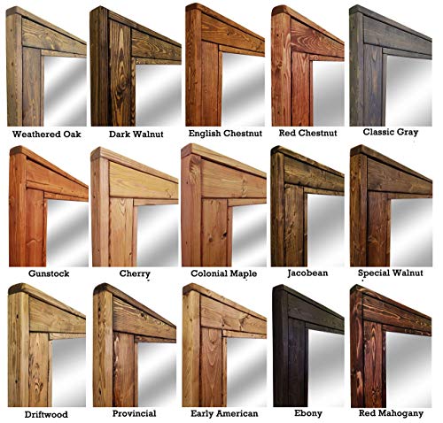 Herringbone Reclaimed Wood Framed Mirror Available In 4 Sizes And