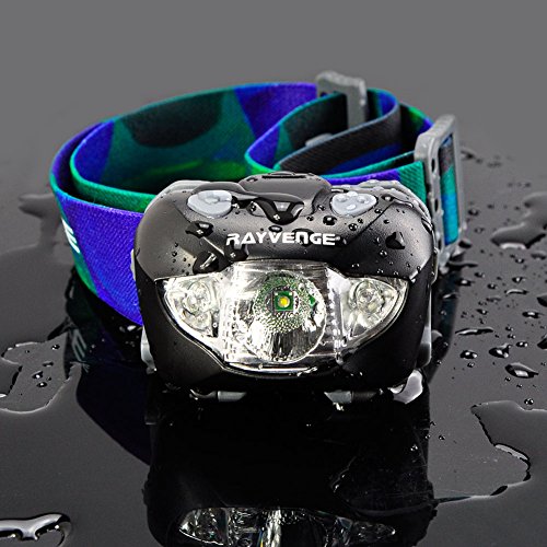 Rayvenge T3A LED Headlamp with Red Light Lightweight headlamp
