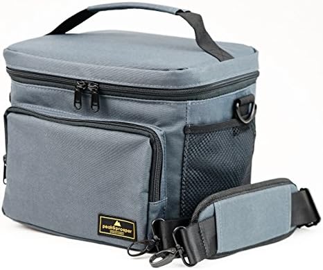 Premium Lunch Cooler Box, Medium Grey Insulated Lunch Bag. Water Resistant and Heavy Duty. Perfect For Adults, Men, Women and Teens - Peak and Prosper (Grey)