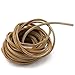 Fyess 6.5 Yards 4 mm Genuine Leather Strip Braiding String Light Brown