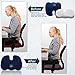 Coccyx Seat Cushion Butt Pillow - sciatica pain relief, lower back support for office chair pad, bbl pillow after surgery, with tote bag and 3 Color Covers (Blue, Gray, Black), cordus para la espalda