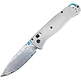 Titanium Folding Pocket Knife, Axis Lock Knife, 3.15-inch Damascus Steel Blade and Titanium Alloy Handle, with Pocket Clip,for Outdoor and Camping